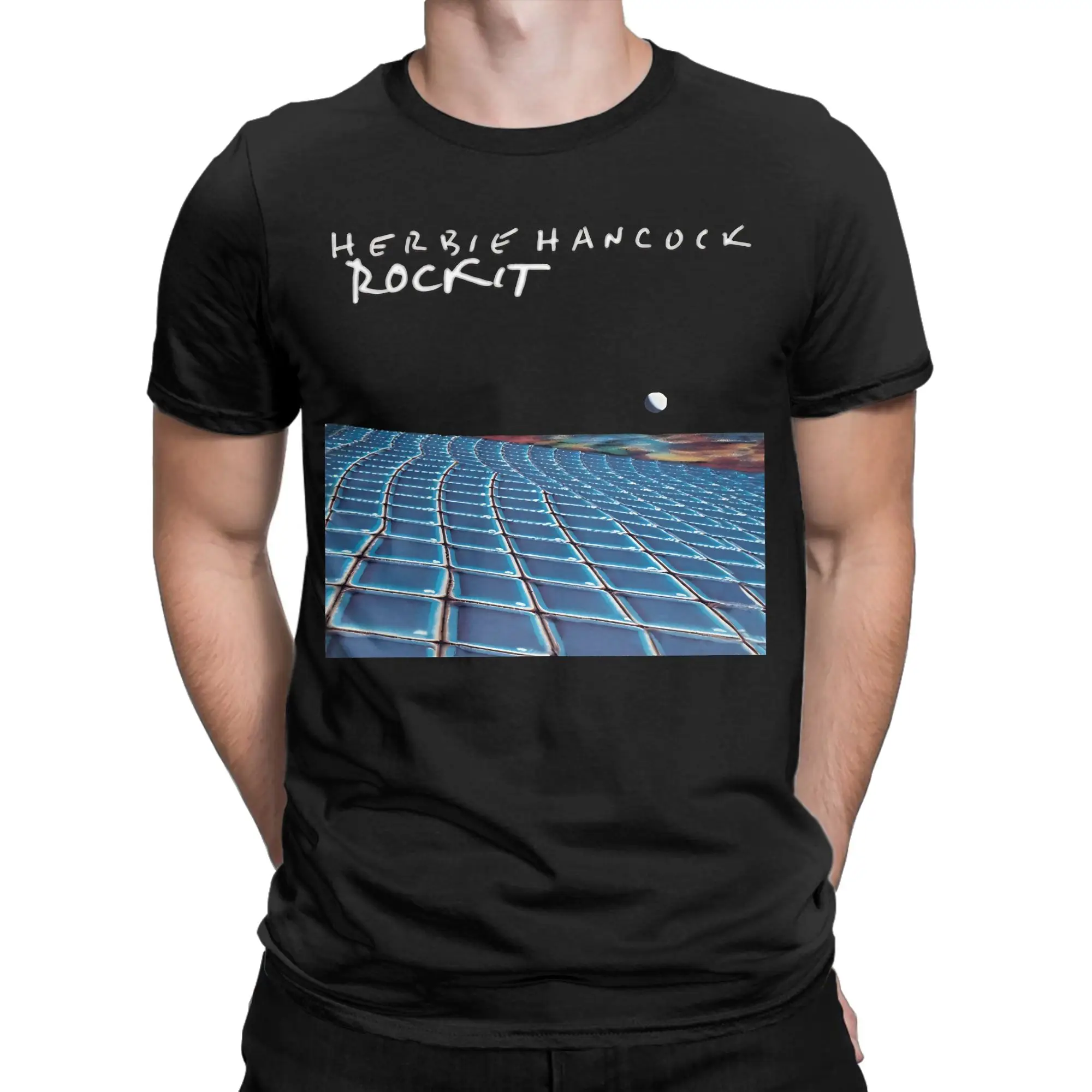 Herbie Hancock Cotton T-Shirt For Adult Beach Rock It   Classic Vintage T Shirts O-Neck Trendy Cool Tee Shirt Custom DIY Tops
