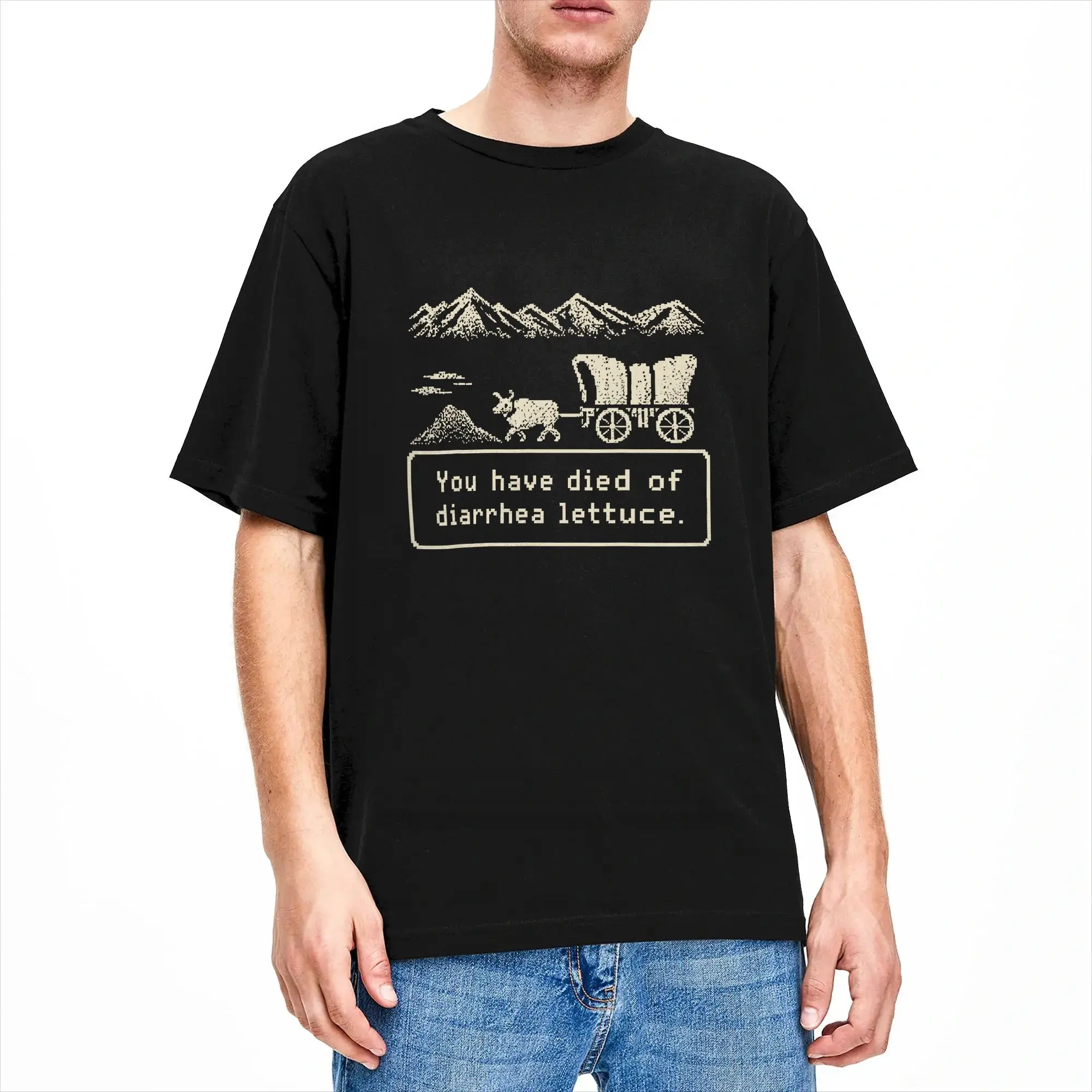 Retro You Have Died of Diarrhea Lettuce Funny T Shirt  Harajuku T Shirts Short Sleeve Streetwear Tshirt  Plus Size Top Tees