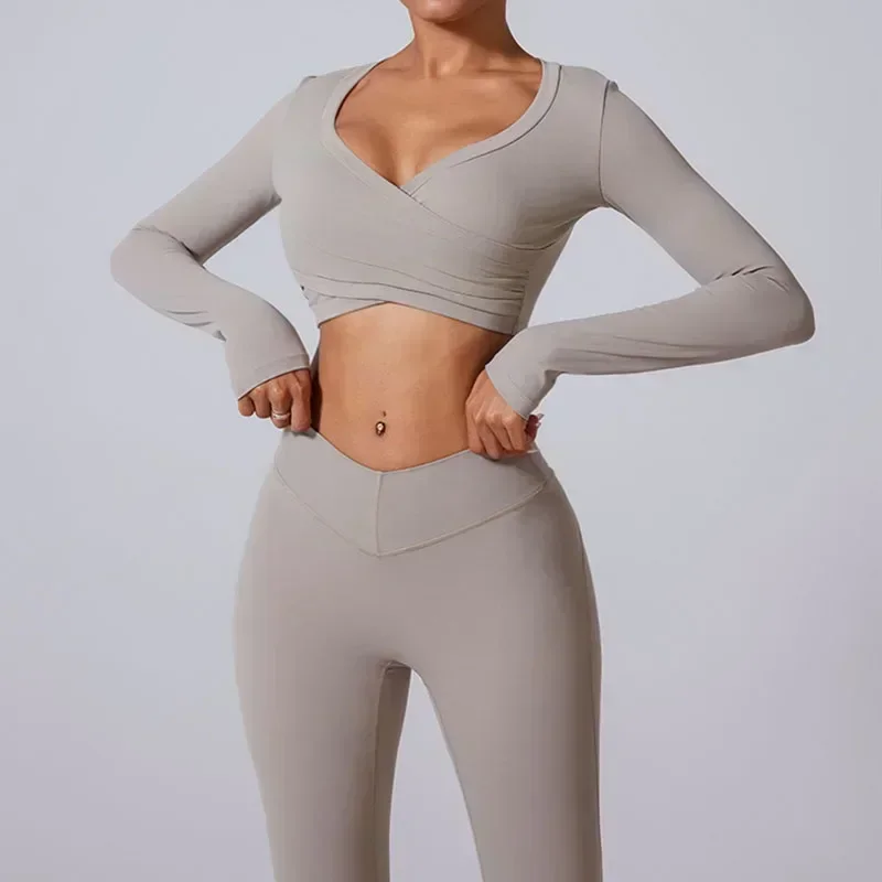 Cloud Hide Sexy Zipper Yoga Set Gym Fitness Sport Suits Sports Wear Women Clothing Yoga Pants Leggings Sport Bra Top Sportswear