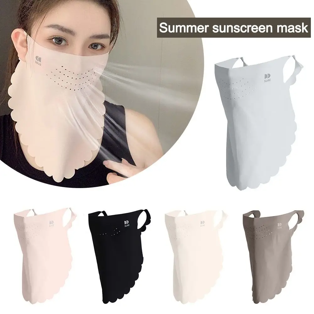 

New UPF50+ Sun Protection Mask Dustproof Breathable Anti-UV Neck Scarf Neck Protection Sunshade Face Mask Outdoor