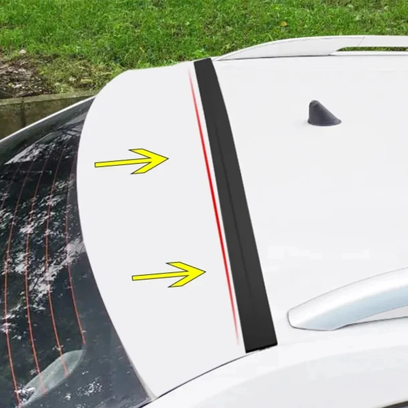 Fita de Borracha para Vedação de Abertura do Porta-Malas de Carro, Adesivo de Borracha Preto para SUV e Hatchback, Acessórios Automotivos à Prova de Poeira para a Borda Superior