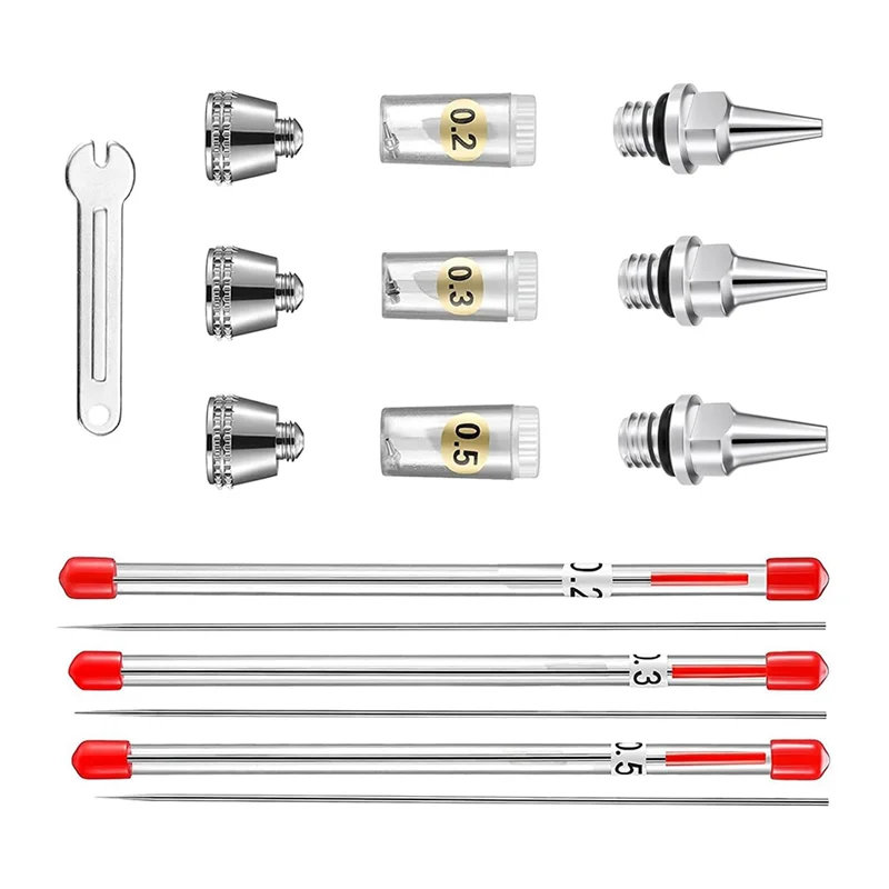 F-3C البخاخة البخاخ تنظيف مجموعة أدوات إصلاح الفولاذ المقاوم للصدأ إبرة فرشاة مجموعة 0.2 مللي متر ، 0.3 مللي متر ، 0.5 مللي متر فوهة إبرة