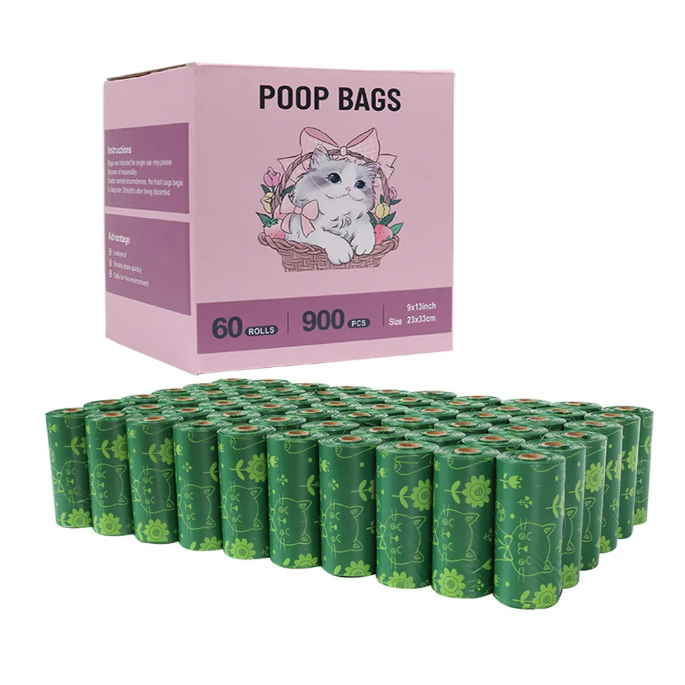 

Dog Poop Bags 60 Rolls Lemon Flavoured Pet Waste Waste Bags Outdoor Carrier Dispenser Clean