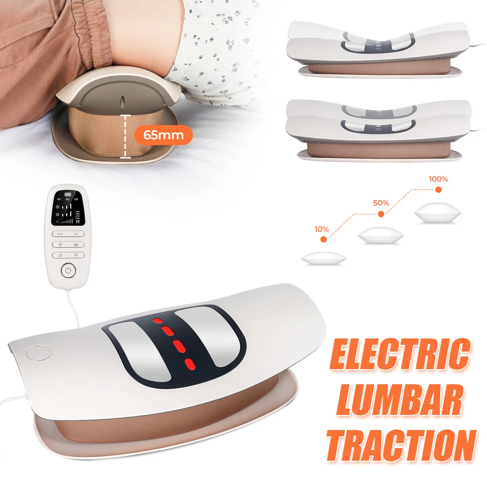 

Electric Waist Traction Massager Adjustable Vibration Lumbar Traction Massager Waist Spine Support Back Massage Machine