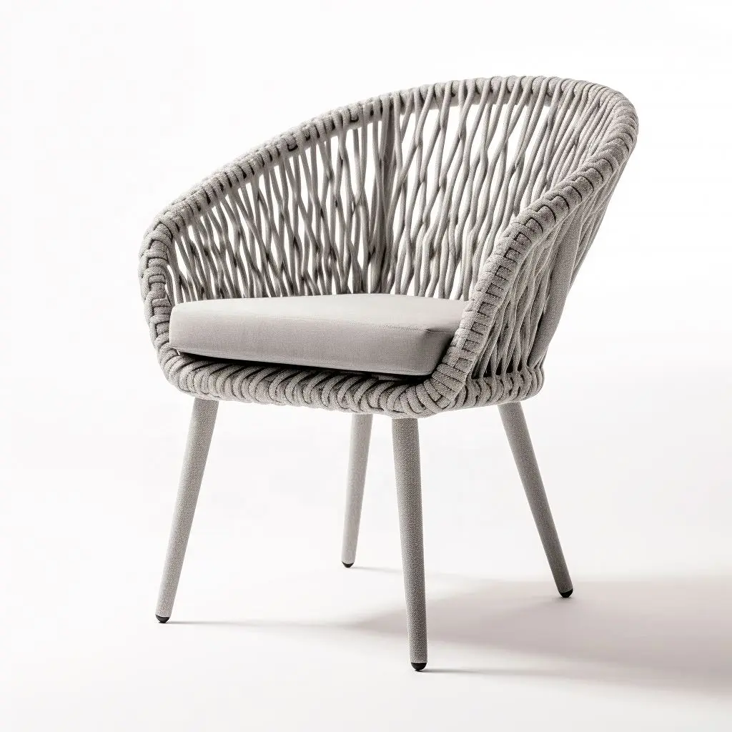 

High quality outdoor best-selling customized furniture hotel villa waterproof back pillows garden dining chairs