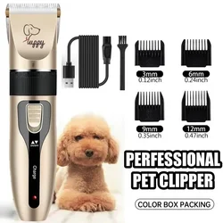 Hot selling high-quality dog professional hair trimmer clipper USB rechargeable shaver low decibel animal hair clipper