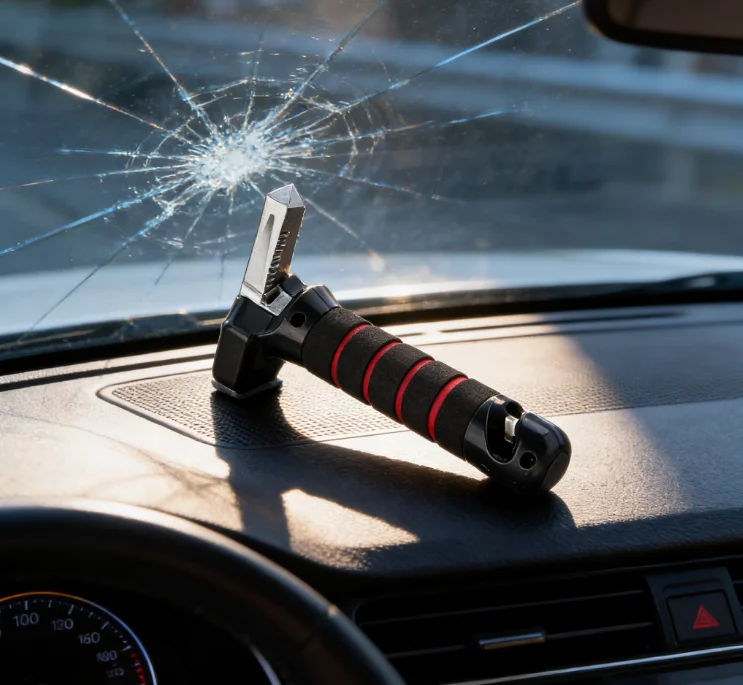 

Multifunctional Car Door Assist Handle for Elderly & Handicapped Safety Escape Tool with Window Breaker