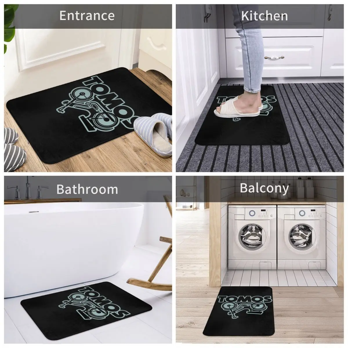 Tomos Moped Anti-slip Doormat Floor Mat Cushion Carpet Rug for Kitchen Entrance Home Bedroom Footpad Mats