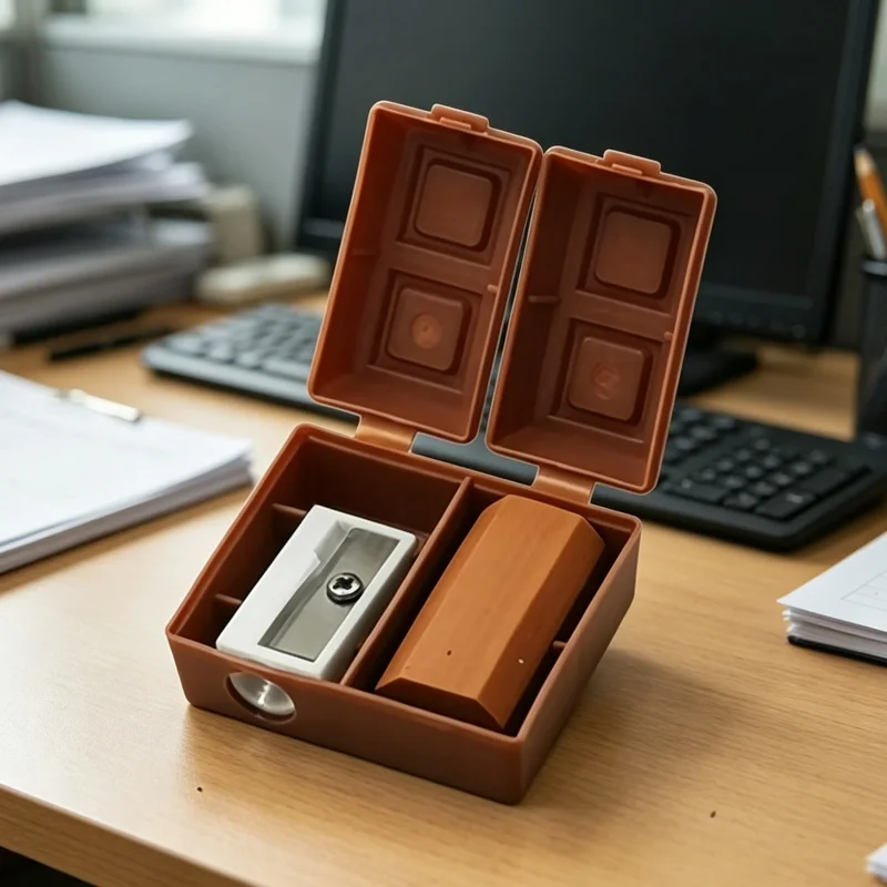 

5-Piece Chocolate-Shaped Color Pencil Sharpener and Eraser Set Suitable for Students and Office Use, a Great Holiday Gift, Essential for Study and Office Use, Two-Piece Set