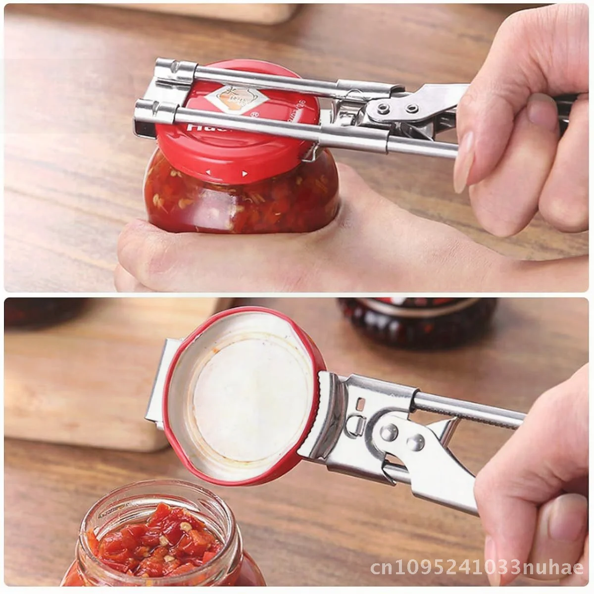 

Adjustable Stainless Steel Can Opener Multifunctional Non-Slip Lid Twister Kitchen Gadget for Bottles And Cans