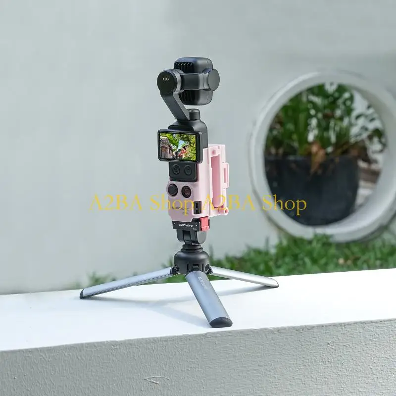 A2BA Vlog Camera Mount Stand for Pocket 3/4/4P, Quick Release Holder for Parked Vehicle, Desk Video, and Mounting