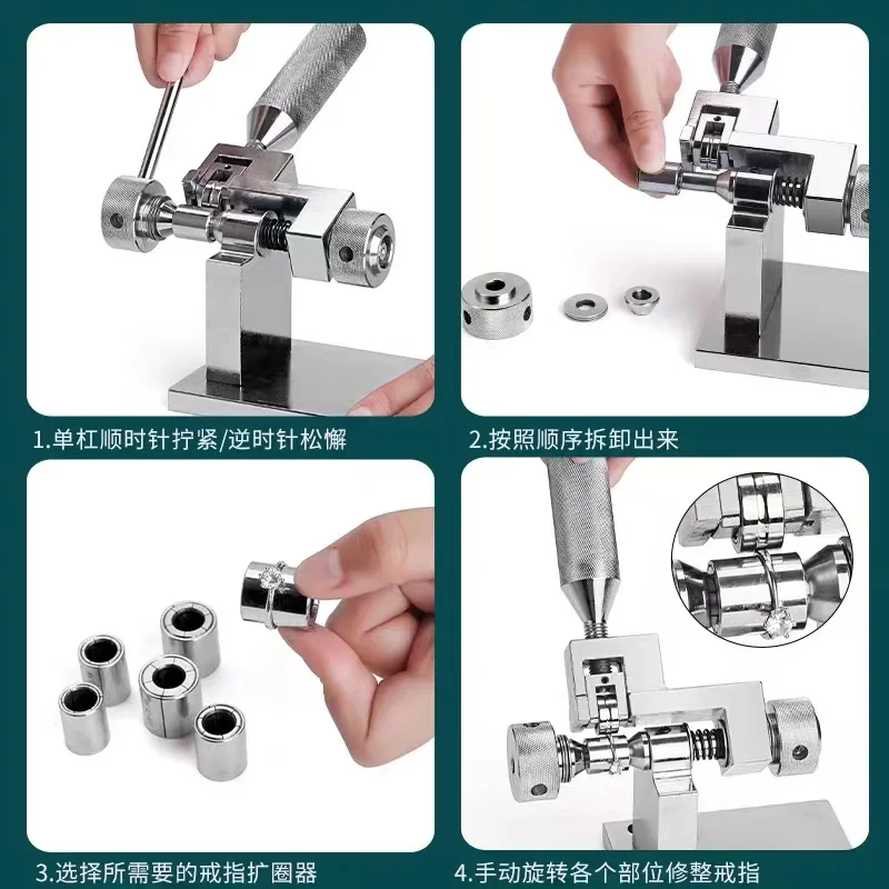 Jewelry Ring Stretcher Expander Enlarger Shrinker with Rollers Accessory Jewelry Making Tool for Jeweler