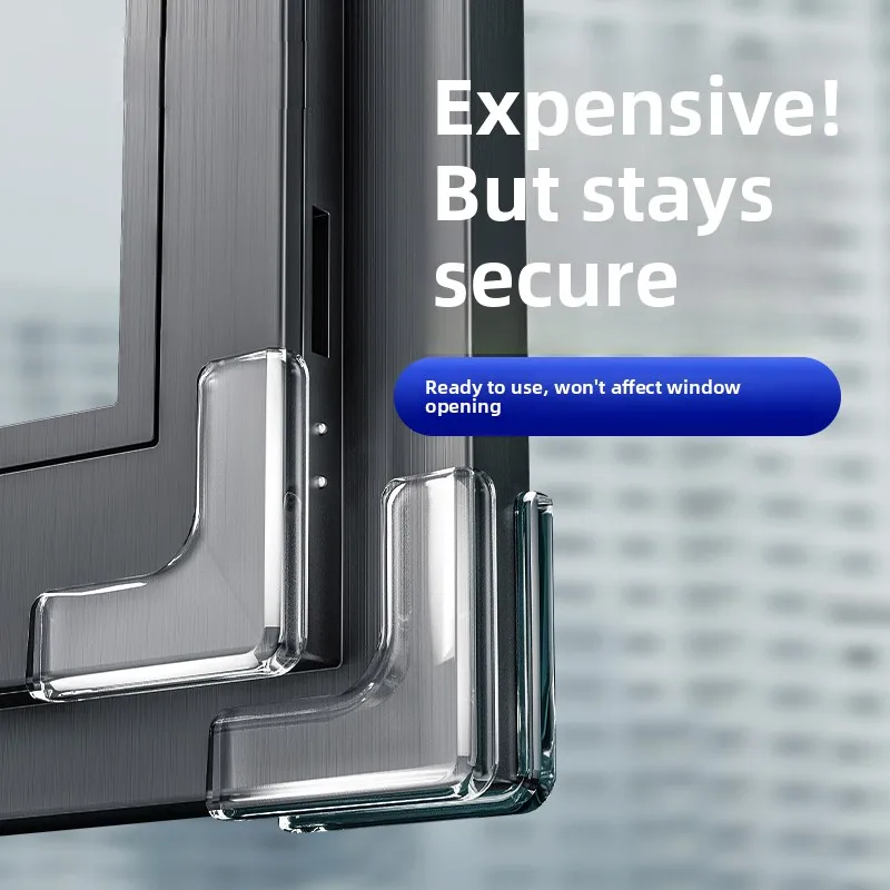 

Защитный уголок-накладка для острых углов из силикона и кованого алюминия, полностью обхватывающий окно, для защиты детей