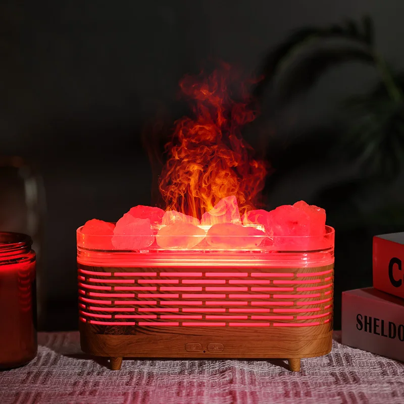 

Humidifier Small Air Aromatherapy Machine Bedroom Bedside Desktop Yoga Room Natural Crystal Mineral Salt Ambient Light