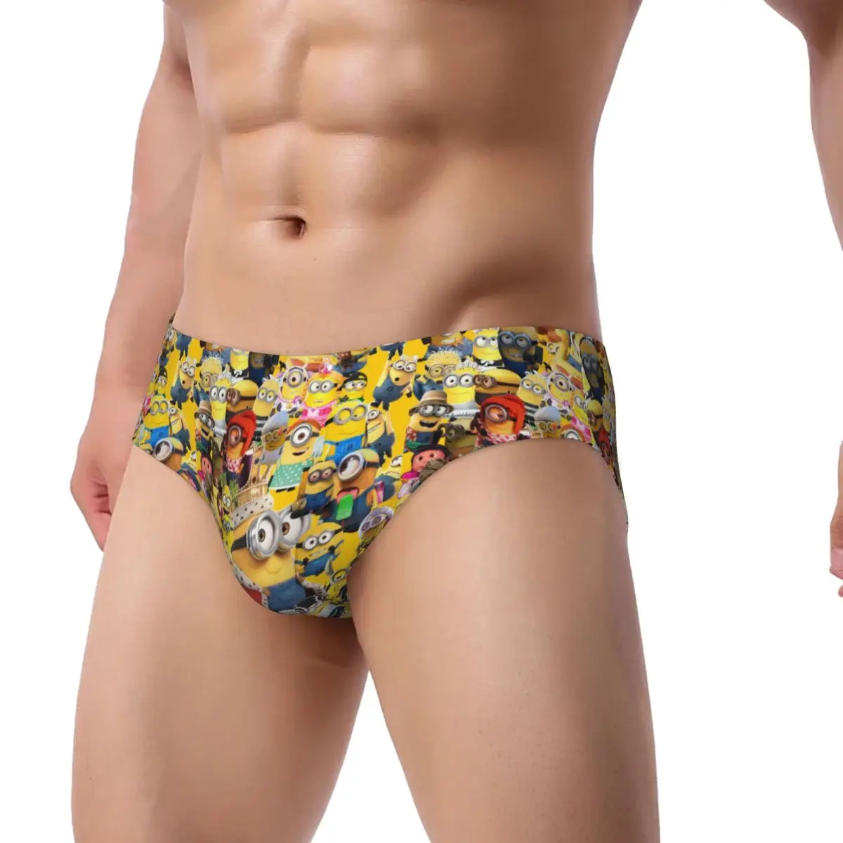 Custom Mens M-Minions   Anime Wallpaper Men Brief Panties Male Comfort Underwear Underpants