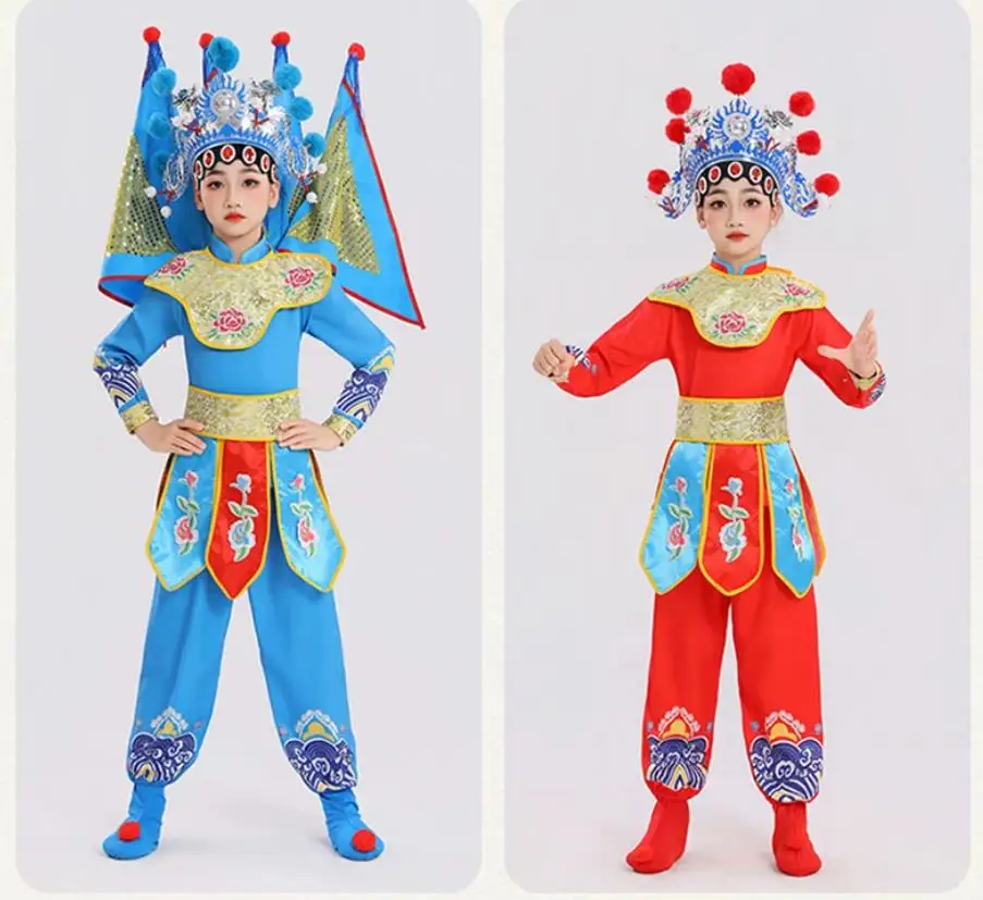 Child Girl  Peking Opera  Costume Traditional Chinese Clothing men women Wushu  Martial Arts Stage Performance