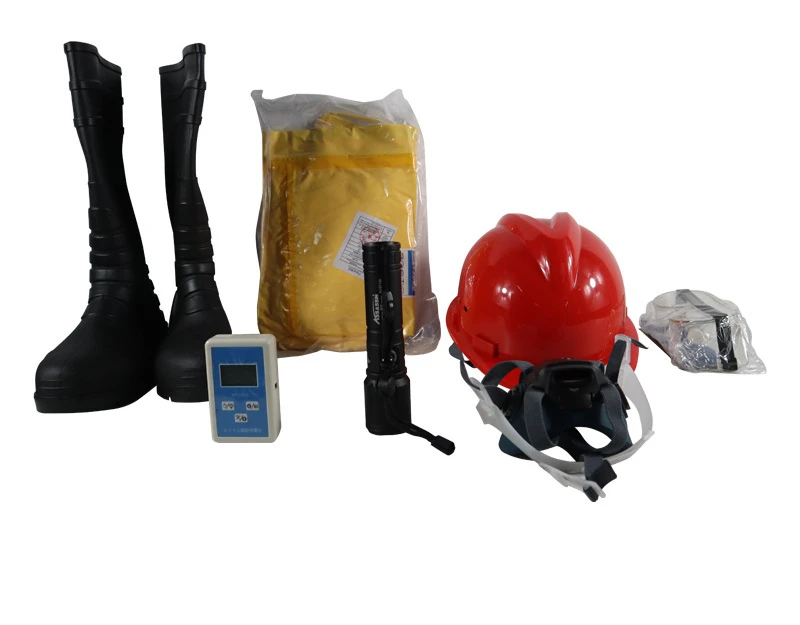 Personal protective bag, strong light flashlight, safety helmet, hazardous substance protective clothing, protective equipment