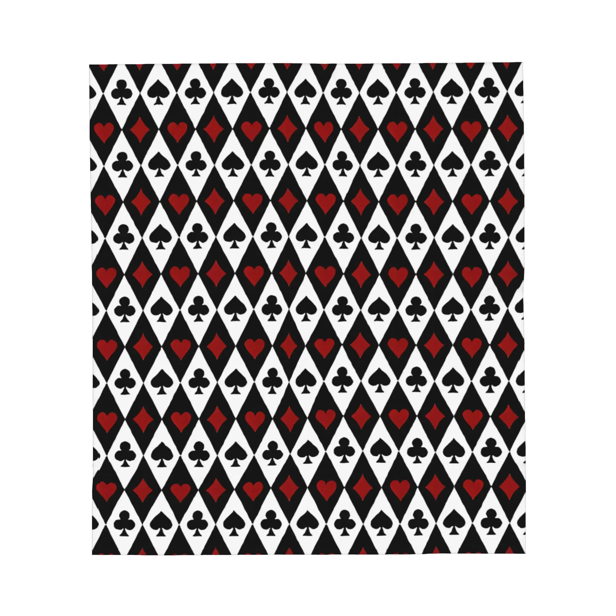 1PC Deck Of Cards Playing Cards Pattern Winter Blankets for Adults Bedding Home Interior Sofa Knee
