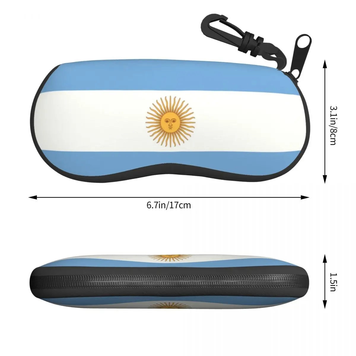 Flag Of Argentina Eyeglass Glasses Case Women Men Soft Sunglasses Protective Box