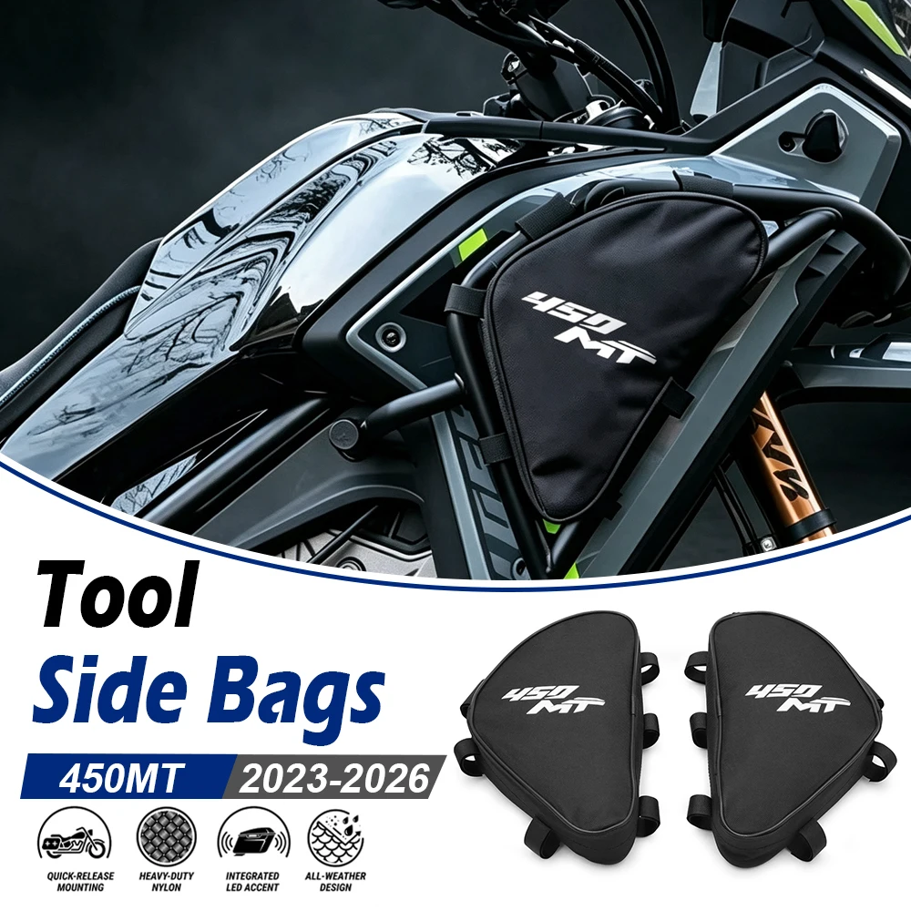 For CFMOTO 450MT 450 CF450 MT 2023 2026 Motorcycles Side Bumper Tool Bar Frame Waterproof Storage Bag Bags Accessories
