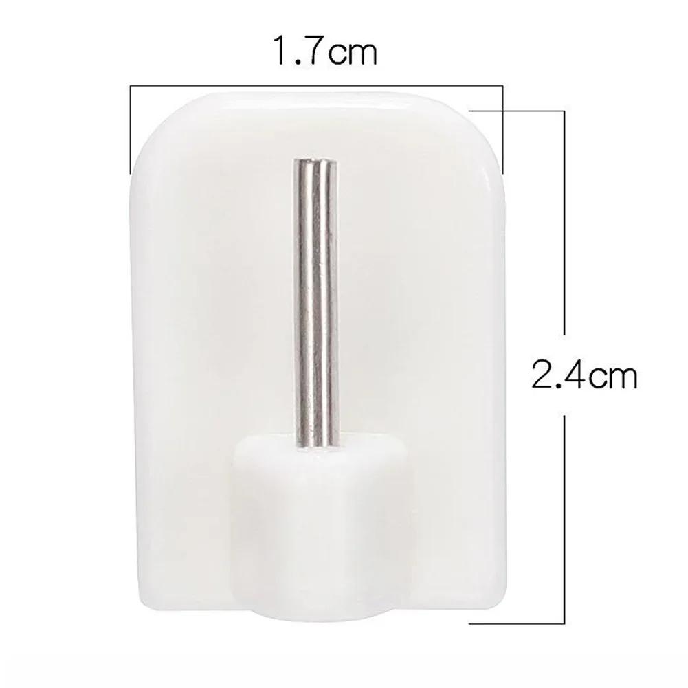 4/8/12Pcs Curtain Hooks Self-adhesives Hooks Curtain Rod Hook Bracket White Wall Mounted Universal Home Bathroom Brackets Rack