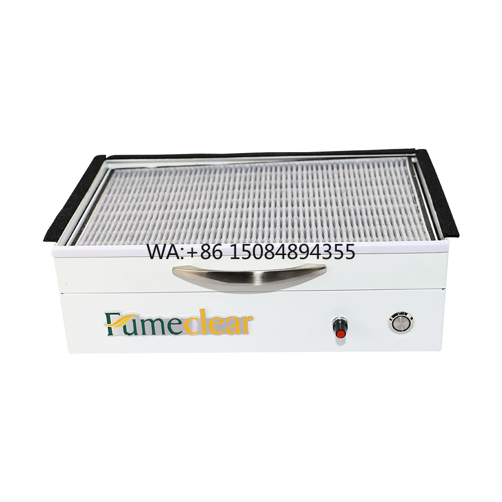Portable Desktop Built-in Table Nail Dust Vacuum Cleaner with HEPA Filter for Home air Purifier Mini Pleated Dust Collector