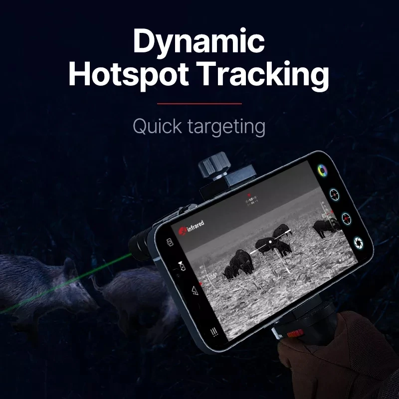 Inray Thermal Imaging Imager T2PRO Outdoor Hunting Detector monoculare telefono cellulare puntatore Laser termocamera a infrarossi