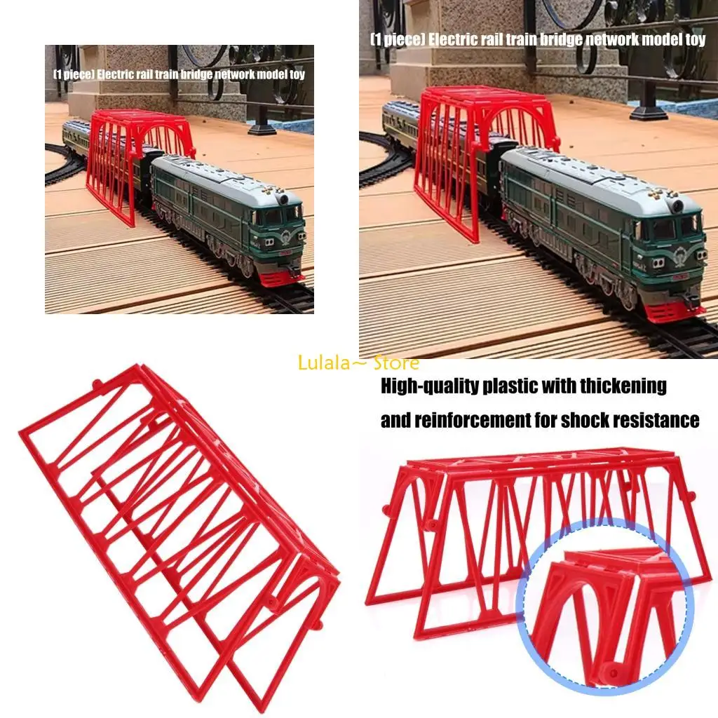 

Y4QA No Tools Needed Plastic Train Bridge Set With Portable Storage For Interactive Family Fun