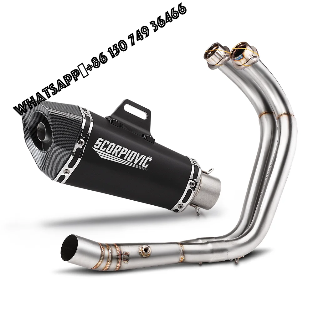MT-07 FZ-07 Mt07 Exhaust Motorcycle Exhaust Full System Muffler Slip on Exhaust for MT07 FZ07 2014-2021 MT 07 TRACER 700 Xsr700