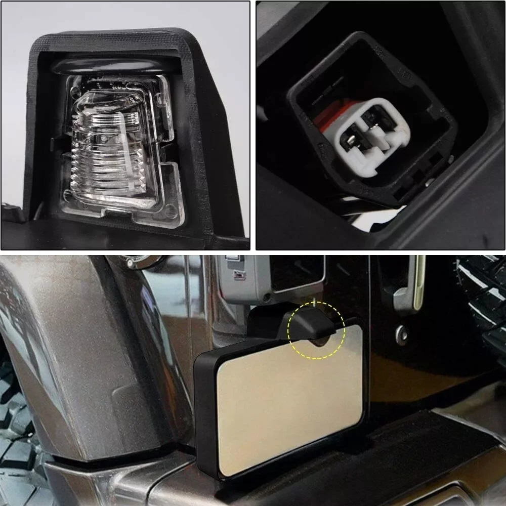 For 2007-2017 Jeep Wrangler Rear License Plate Mounting Bracket Holder