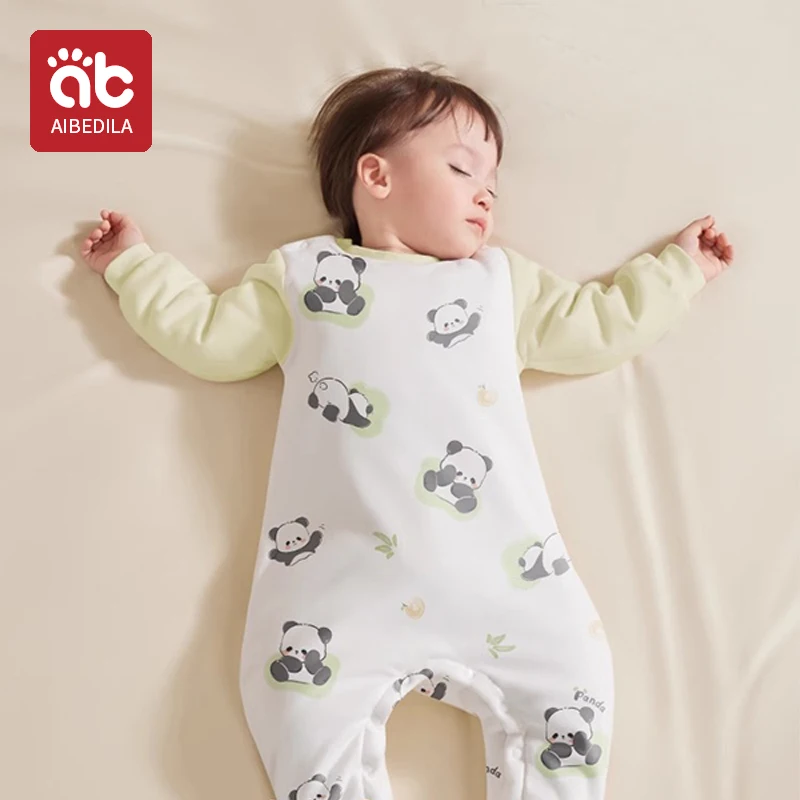 AIBEDILA 2Pcs/Lot Autumn Winter Unisex Cartoon Long Sleeve Baby Boy Girl Romper 100% Cotton Soft Newborn Jumpsuits Clothing