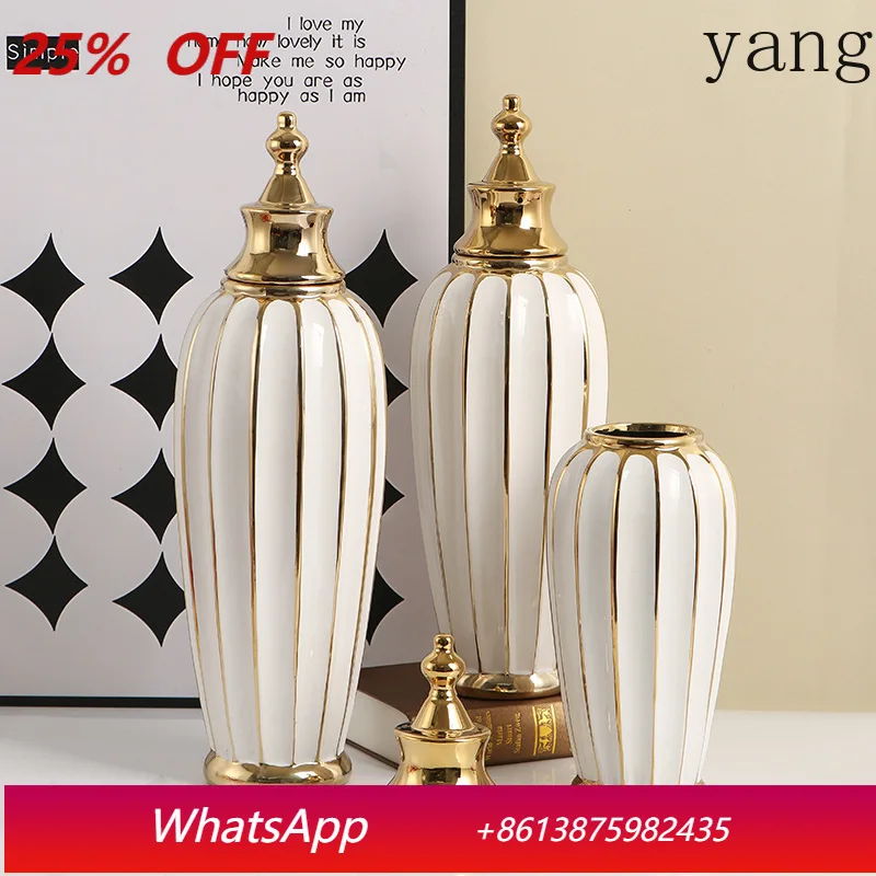 

CX White Ceramic Large Jar Living Room Dining Room Home Decorations General Jar