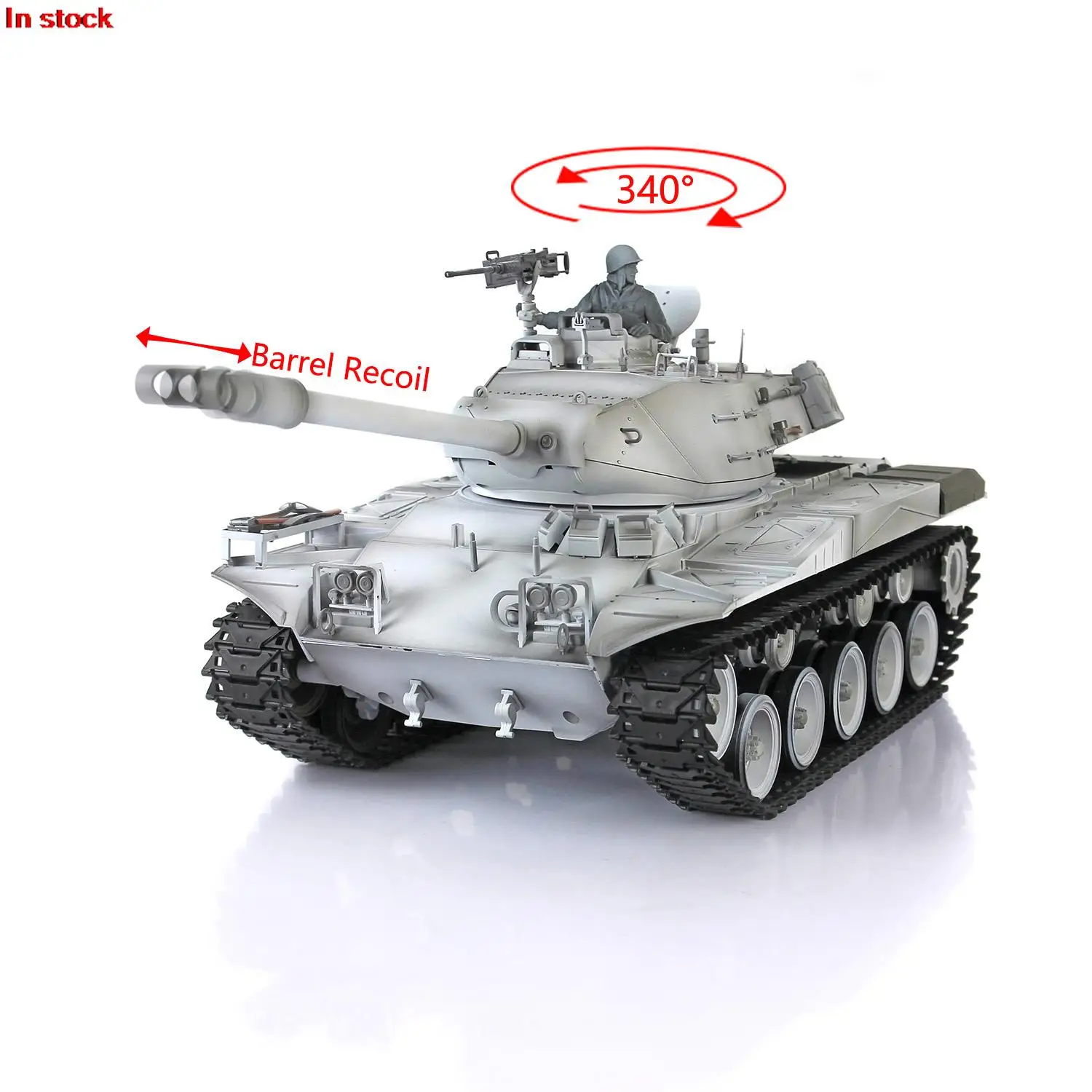 Heng longo 2.4ghz 1/16 7.0 plástico walker bulldog rtr rc tanque 3839 barril recoil bb unidade de tiro alto-falante metralhadora TH20339-SMT4