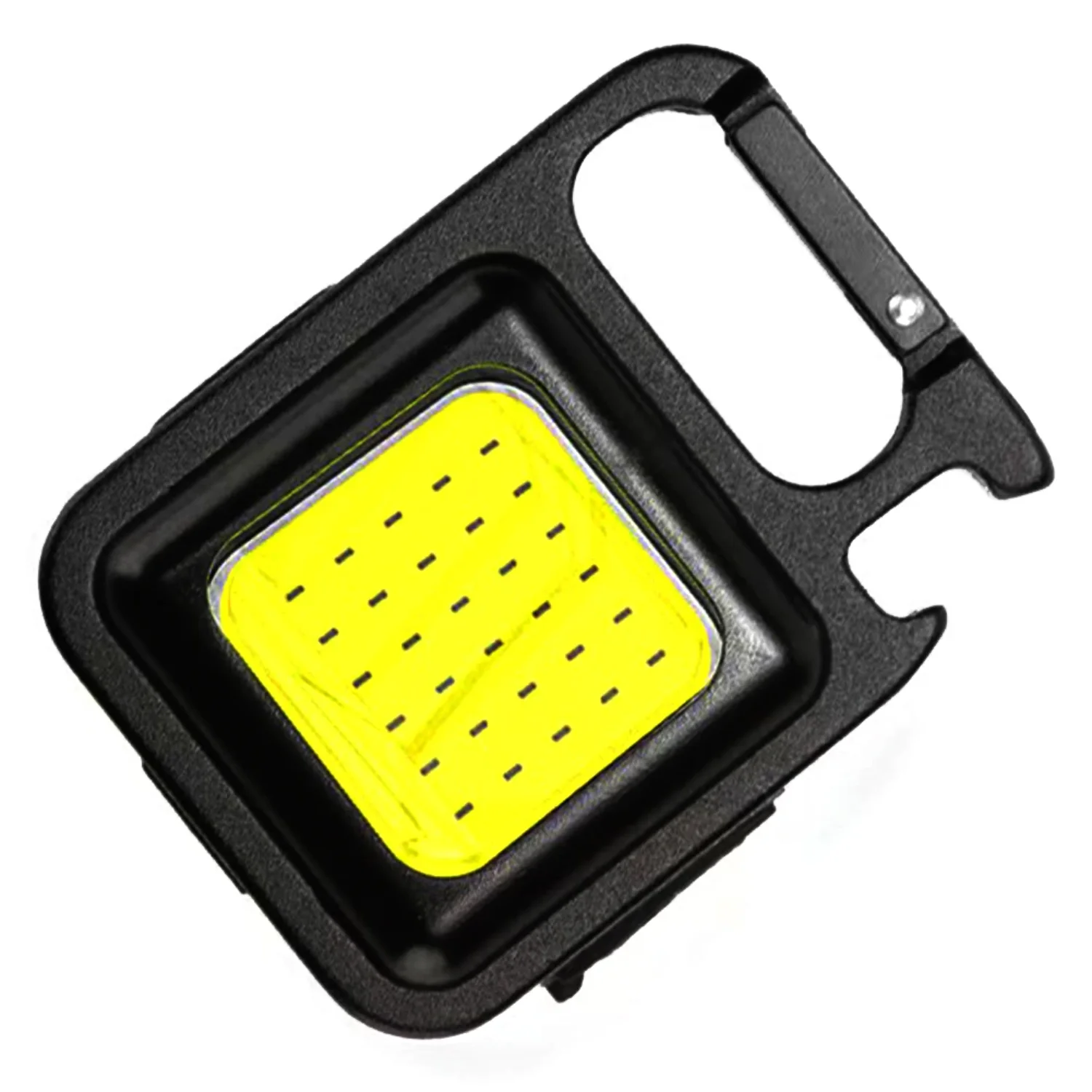 ضوء عمل قوي محمول USB قابل لإعادة الشحن ضوء العمل سلسلة مفاتيح صغيرة مقاوم للماء 400LM 4 أوضاع إضاءة للتخييم في الهواء الطلق