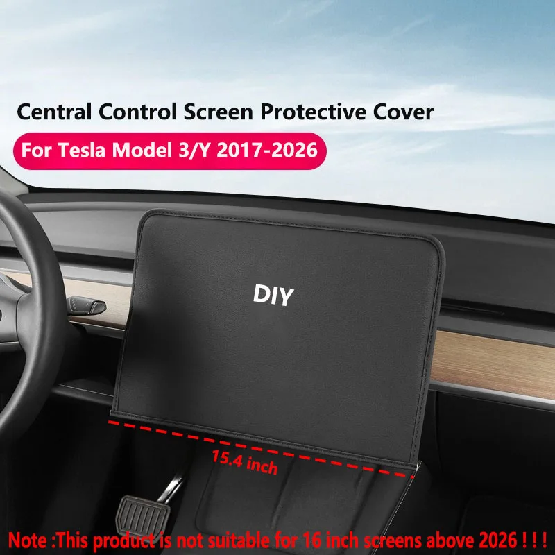 For Tesla Model 3 Y Juniper Screen Protection Cover Anti-UV Sunshade Center Console Navigation Display Dust Case Car Accessories