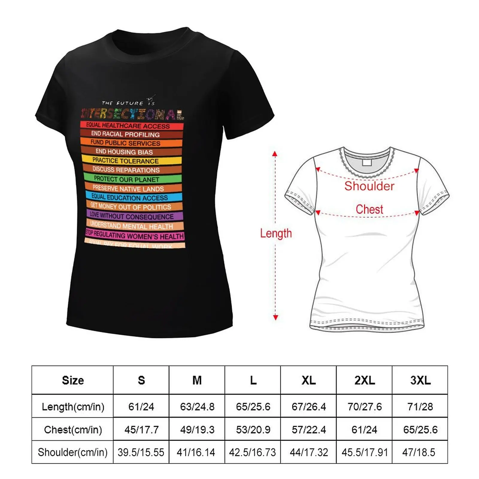 The Future Is Intersectional T-shirt summer clothes tees lady clothes T-shirts for Women