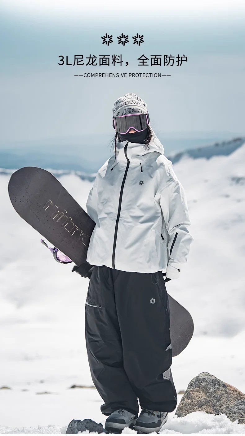 JOHN SNOW Snowboard Jacke Hosen Weibliche Trainingsanzug Berg Skifahren Suiten Winter Frauen Männer Schnee Anzüge Sport Wasserdichte Ski Sets – Detail 10