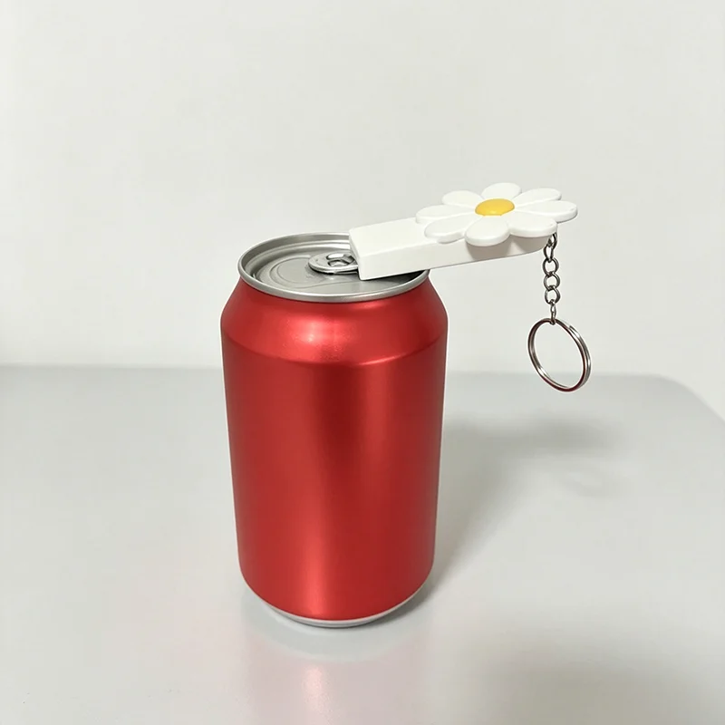 3D Printed Daisy Can Opener, Portable Keychain Soda Pop Top Opener, Cat Food Can Opening Tool