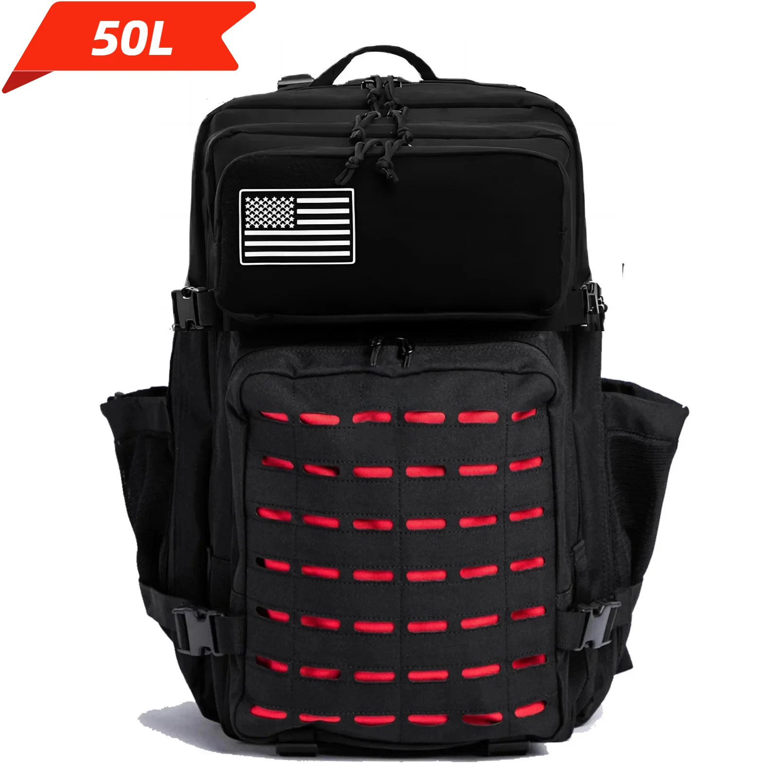 25L/50L taktische Rucksack Tasche Jagd Molle Rucksack Fitness studio für Männer edc Outdoor Wander rucksack Hexe 2 Flaschen halter