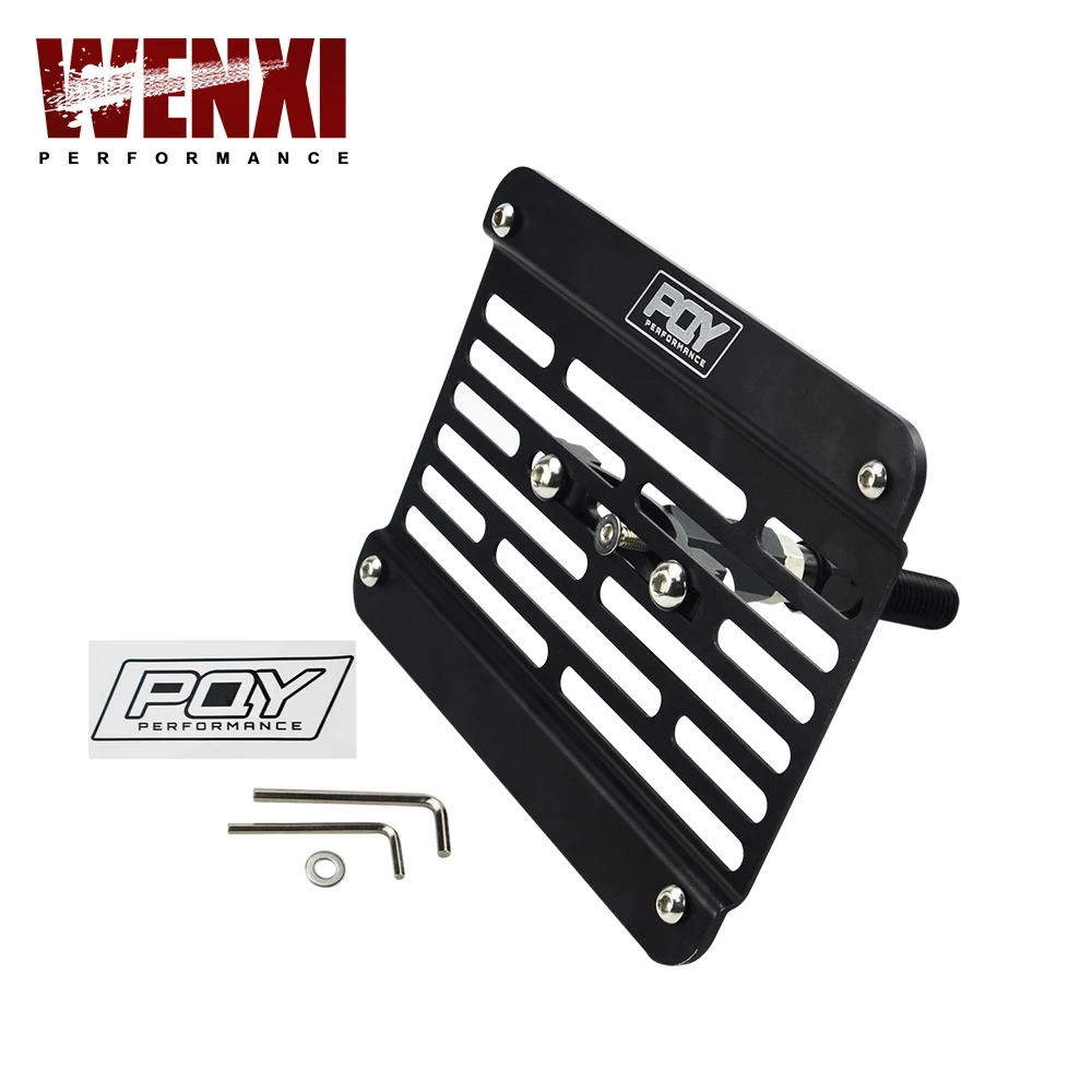 Multi Angle Tow Hook Mount License Plate For Honda Civic EG EK ES FD with PQY Sticker WX-LPF02