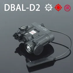 Tactical DBAL-D2 Red IR Laser+White LED Flashlight Fit 20mm Picatinny Rail Nylon DBAL A2 PEQ 15 NGAL MAWL Hunting Weapon Light