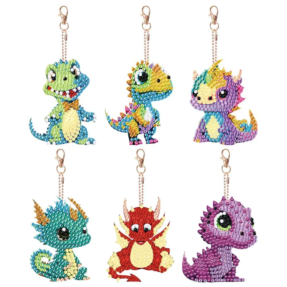 

Cartoon Pokemon DIY Diamond Painting studded creative car keychain cartoon animal keychain women's bag accessories