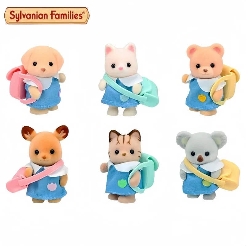 animali-originali-sylvanian-families-nursery-playmates-abito-scolastico-doll-figrues-room-ornament-modello-da-collezione-regalo-giocattoli