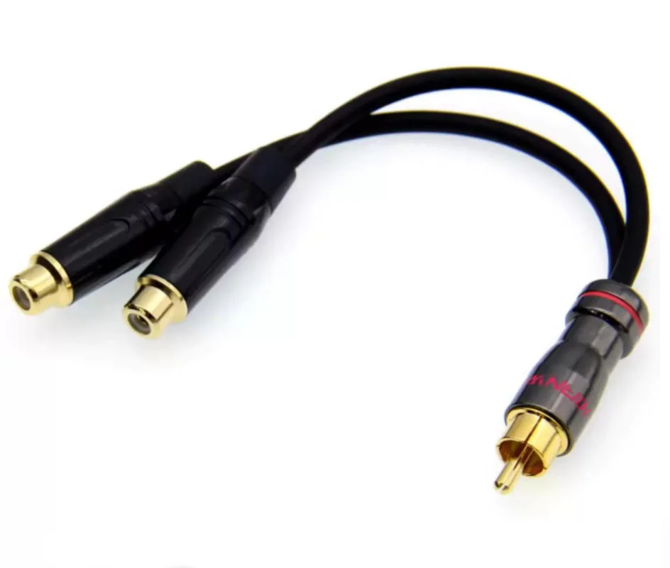 HIFI RCA 1 To 2 3 4 Female to Male Splitter Cable Audio Splitter Distributor Converter Speaker Gold Cable Car Audio Amplifier