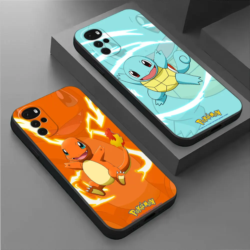 Anime Pokemon Pikachu Cover Phone Case for Motorola Moto G82 G8 G9 Power Lite G22 G60 G51 G52 G72 G31 G32 G30 G50 G71 5G G200