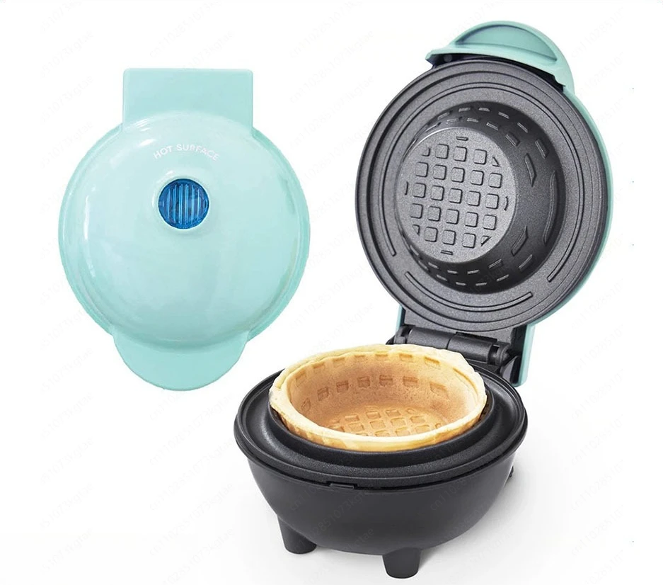 Household Breakfast Tart Ice Cream Maker, Egg Roll maker Waffle Bowl Maker,