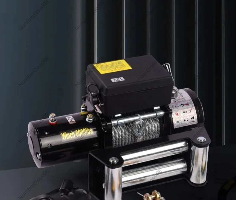 12V Electric Winches for Off-road Vehicle Self-rescue Car Winch 24V Electric Hoists Hoist Vehicle Mounted Crane for Outdoor