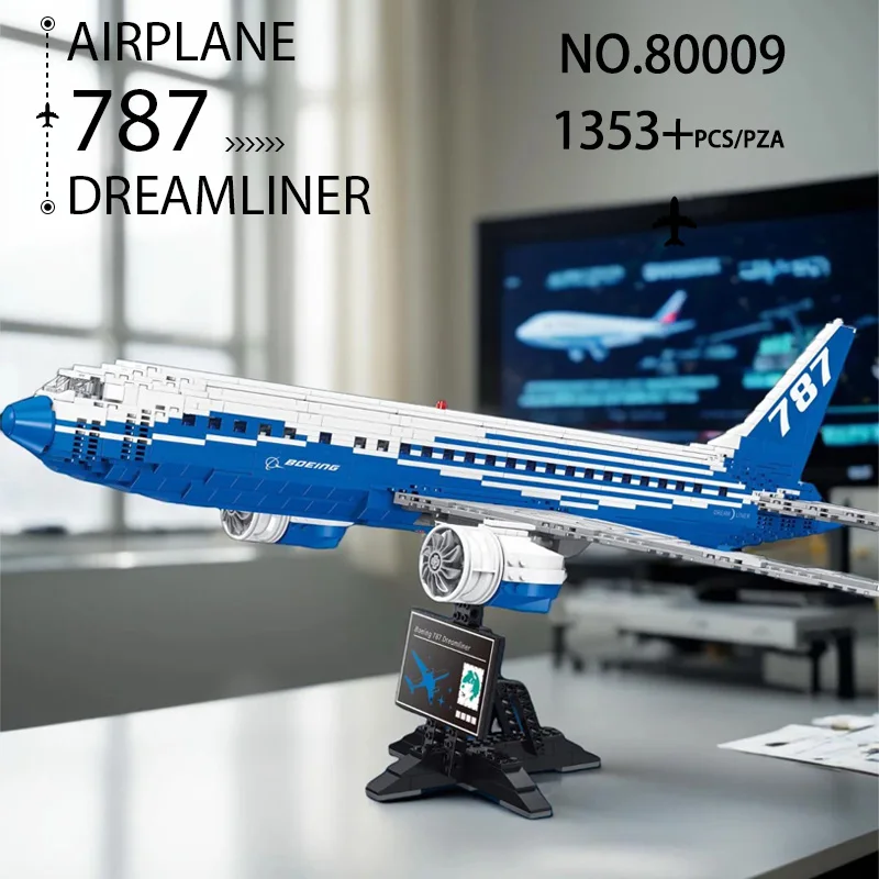 

1349 шт., креативные Dream Airliner787, строительные блоки, большая авиационная модель, строительные кирпичи, игрушка в подарок для детей и взрослых