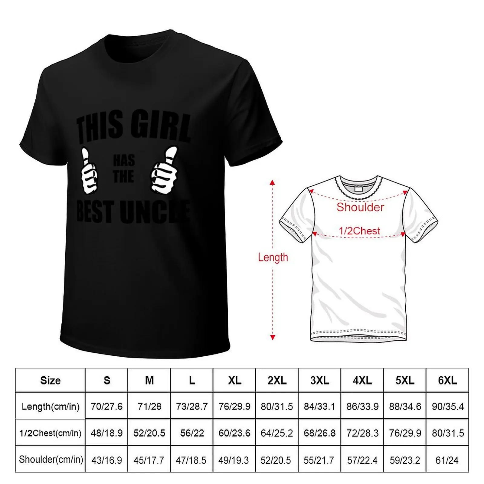 THIS GIRL HAS THE BEST UNCLE T-Shirt plus size tops man clothes oversized oversize t-shirts man tee shirts for men