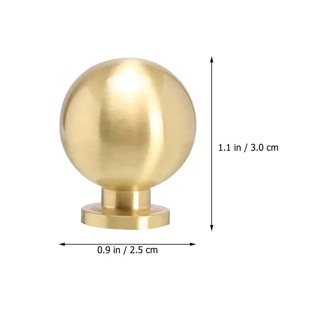2Pcs Brass Ball Cabinet Handles Multipurpose Modern Drawer Pulls Metal Knobs for Dresser Furniture Cabinet Knobs